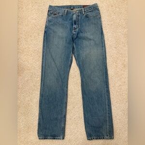 💙 TreVero Western Style Straight Leg Jeans, Embroidered Pockets, Mens, 32 x 30